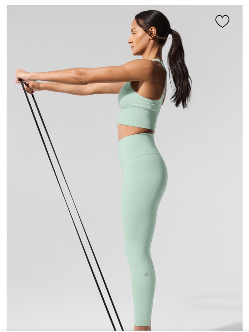 ALO Yoga Airbrush spearMint Green High-Rise Small Leggings